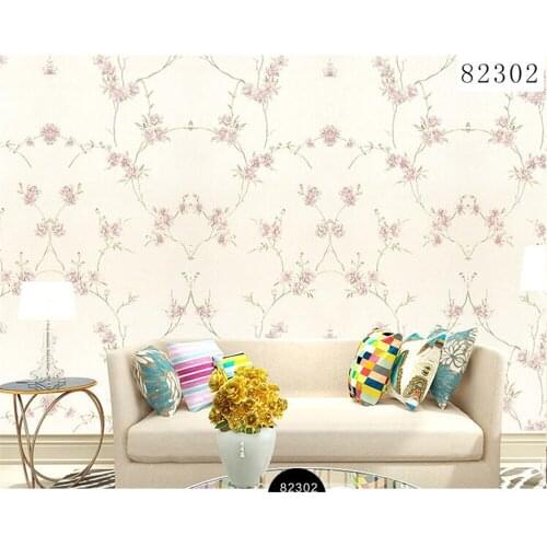 Beibehang Nonwovens Warm Aesthetic papel de parede 3d Wallpaper Floral Pastoral Living Room Bedroom Background Wallpaper tapety