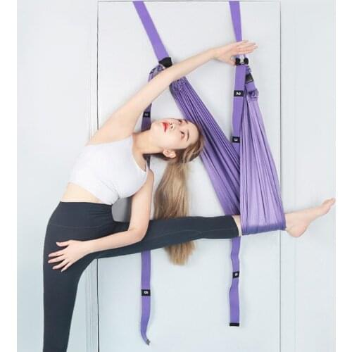 Aerial Yoga Strap Hammock Swing Stretching Anti-gravity Inversion Exercises Multilayer Belt Yoga Fitness Flexibility Trainer