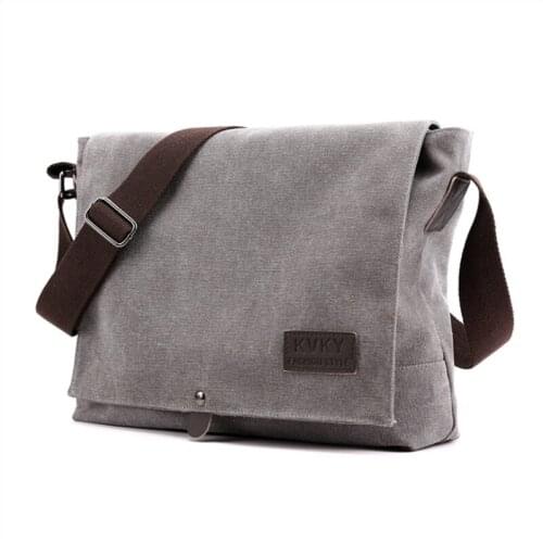2021 New Casual Mens Bag Shoulder Bag Simple Mens Youth Messenger Bag Backpack Retro Canvas Horizontal Bag