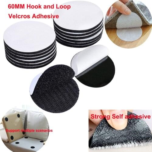 Self Adhesive Hook And Loop Large Dots Nylon Sticker Fastener Tape Velcros Adhesive Strong Glue Magic Sticker Round Coins Hook