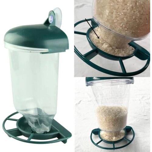Removable Plastic Window Bird Feeder with Strong Suction Cups for Viewing Watching Wild Backyard Birds