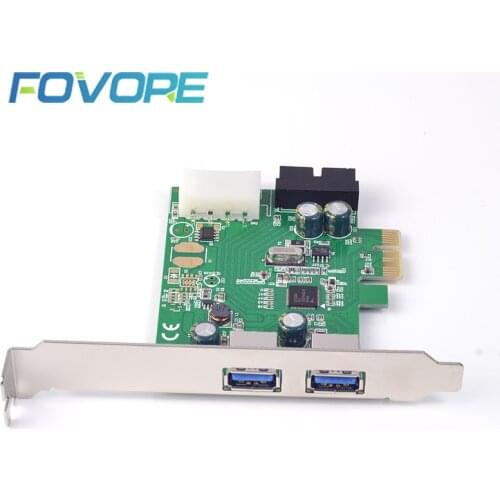 USB controller PCI 19pin Adapter PCI-e 2-port USB 3.0 Adapter Expansion Card PCI-e x1 to USB 3 Converter NEC chip