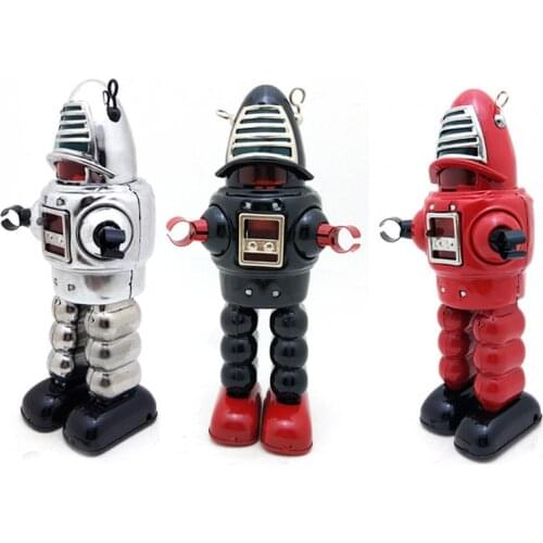 Vintage Clockwork Wind Up Robot toys Photography Children Kids Adult Robot Tin Toys Classic Toy Christmas Gift