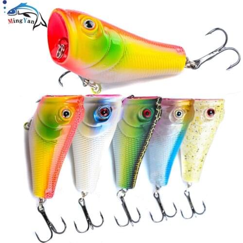 1pcs Carp Fishing Lures 5cm/8g Topwater Popper Fishing Bait Artifical 5 Colors Available High Quality Wobblers Fishing Tackle