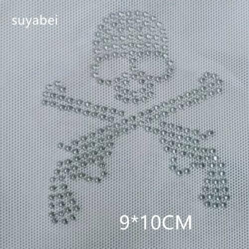 2pc/ Fox pattern hot fix rhinestone iron on transfers motif iron on crystal transfers design iron on rhinestone transfer design