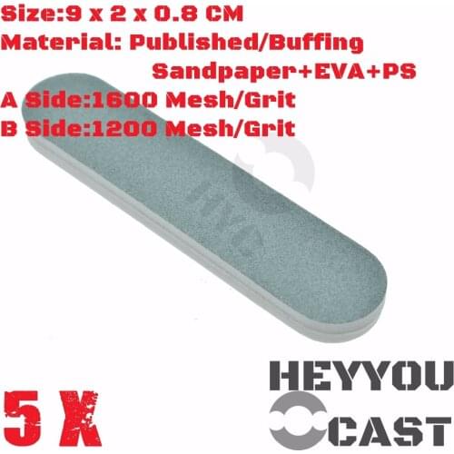 5/Pack Buffing SandPaper Sticks for Model Kit Hobby Finishing Tools Accessory