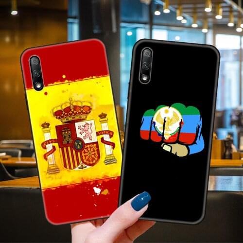 Phone Case For Huawei Honor 9X 9 10 8X 8A 8S i 7X 7A 20 A Lite Pro Black Cover Bumper Tpu Waterproof Art Coat Of Arms Dagestan