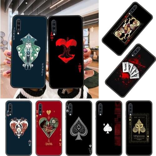 Phone Case For Samsung Galaxy A 50 51 71 70 80 7 5 10 40 20 30 41 21 S E Black Cover Funda Soft Back Tpu Hoesjes Cards Ace
