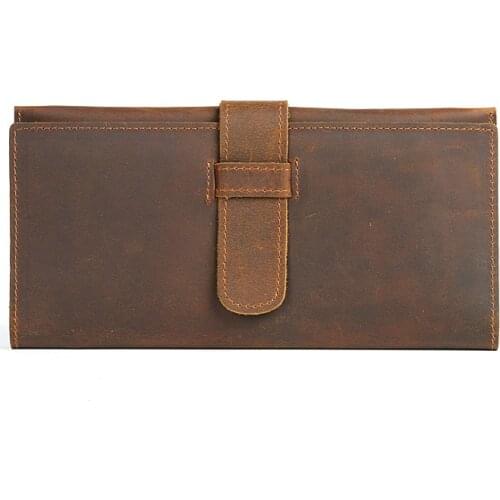 Joyir leather wallet men long design high quality men wallets fashion casual pure color mens purse multi-function coin purse