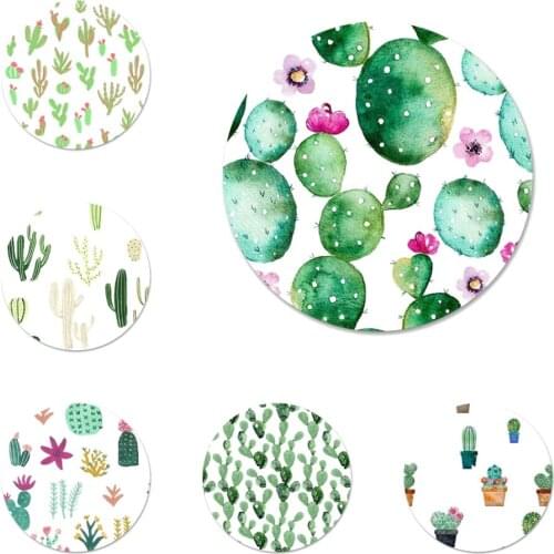 Aesthetic Art of Cactus Icons Pins Badge Decoration Brooches Metal Badges For Clothes Backpack Decoration