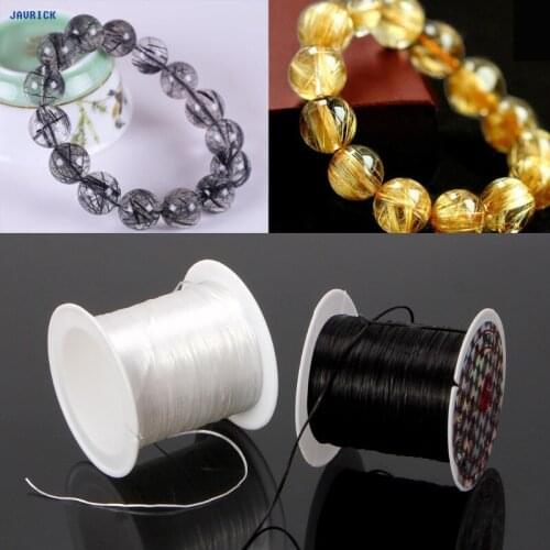 JAVRICK Elastic Clear Beading Thread Stretch Polyester String Cord for Jewelry Making