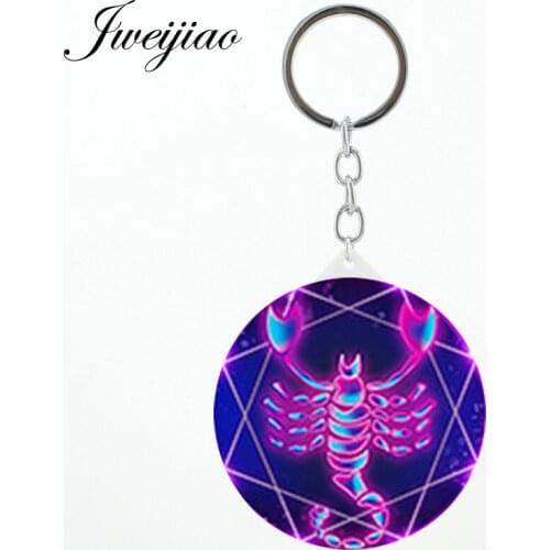 JWEIJIAO Scorpio pocket mirror keyrings chicken dog pig Horoscope espejo womens Tools Accessories espejo de maquillaje XZ49