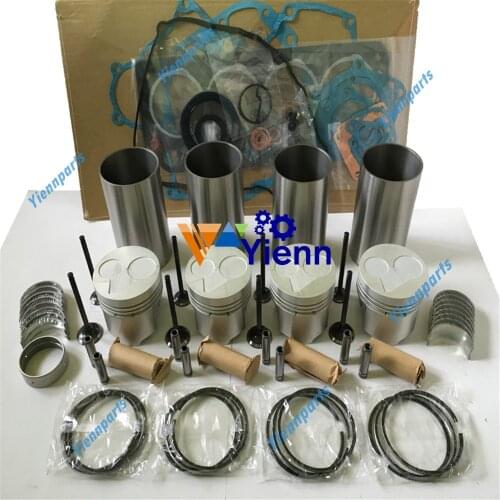 For KUBOTA V2203 With Valve Liner Piston Full Gasket Kit Bearing Kit +0.25 Valve Kit bobcat s130 excavator Engine Parts