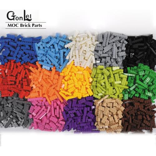 100Pcs/lot Construction Building Blocks Set Children Thick Bricks Parts Mixed 8 Size DIY Model Building Figure Eduational Toys