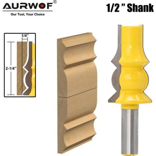 LAVIE 1pc 12mm 1/2 Shank Lamp Model Armrest Crown Molding Router Bit Concave Radius Bits Tenon Cutter For Woodworking 03048