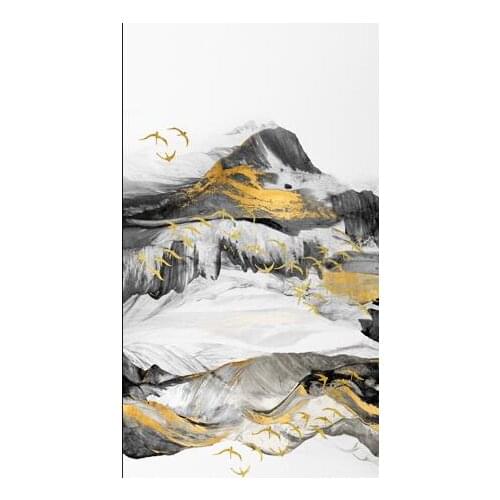 Lot style Choose New Chinese Style Foggy Mountain Forest Lanscape Art print Silk poster Home Wall Decor