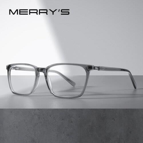 MERRYS DESIGN Men Acetate Glasses Frame Square Glasses Luxury Prescription Glasses Frames Optical Eyewear S2277