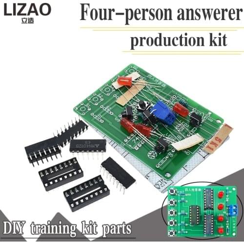 Four Person Responder Diy Kit 4 Channel Answering Teaching Practice Welding PCB Board Fun Electronic DIY Parts laboratory