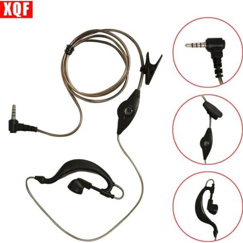 XQF 1pin 3.5mm Black Aluminum Foil Earpiece Earphone Headset for Yaesu Vertex VX-150 160 180 210 210A Two Way Radio