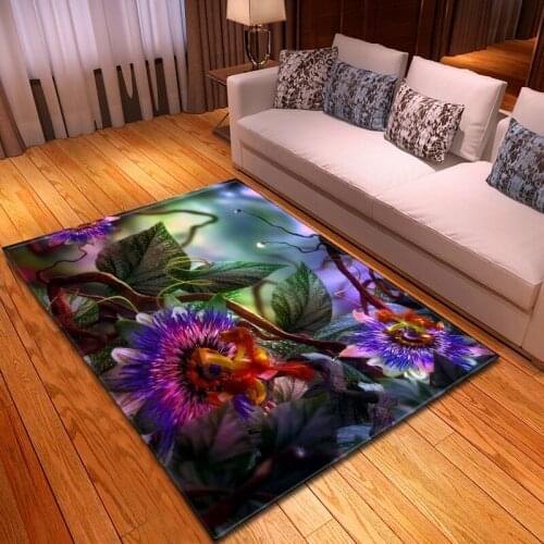 The latest 3D flower carpet home decoration living room large area carpet flannel soft romantic Valentines Day bedroom living r