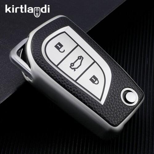 2021 New Tpu Key Case for Toyota Corolla Levin Verso Yaris 2014 Auris Aygo RAV4 Scion 2015 2016 Leather Folding Car Accessories