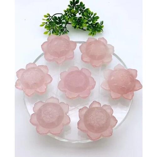 Wholesale natural rose lotus quartz crystal seven star array Home furnishing articles
