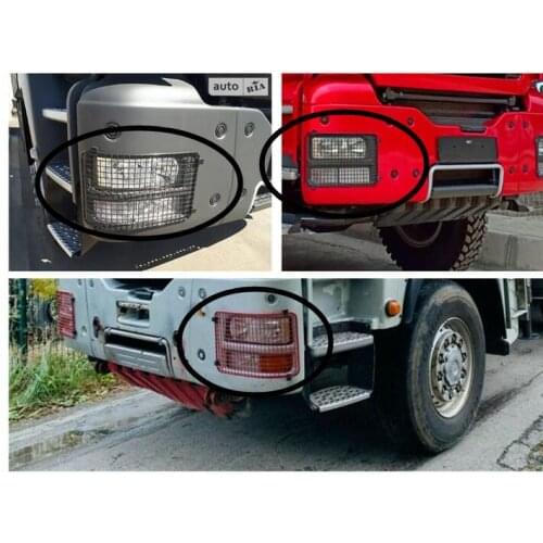 Front/Rear Metal Grille Led Lights Cover /BODY DECALS For 1/14 RC TOYS MAN TGS TGX TAMIYA LESU (not for real car))
