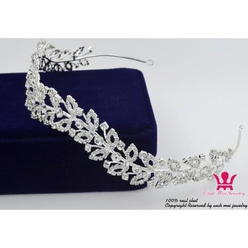 Bridal Headband Tiaras Crowns Rhinestone Crystal Garland Hair Accessories Princess Headdress Wedding Flower Pretty Girls Show