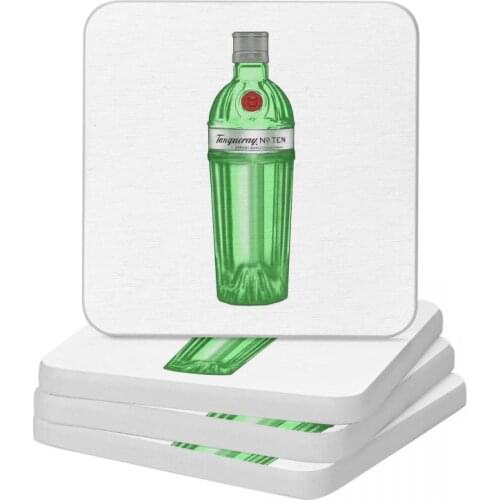 Tanqueray Gin Diatomite Square Round Coaster Resistant Water Cup Bonsai Mat Soap Toothbrush Pad 10x10cm