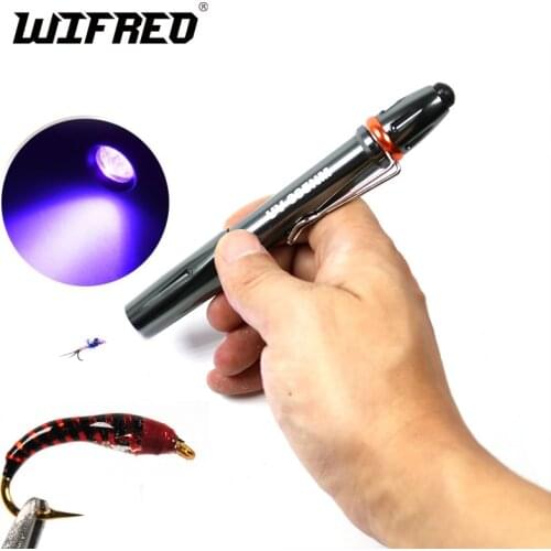 Wifreo 1pc Deluxe Fly Tying UV Glue Cure Light Torch Pen Ultra Violet Nymph Buzzer Head Curing Lamp Outdoor Camping