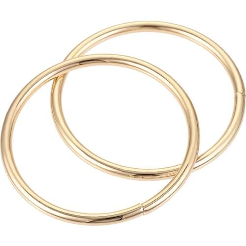 Uxcell 2"(50mm) O Rings Metal for Straps Bags Belts DIY Crafts Gold Tone 2pcs