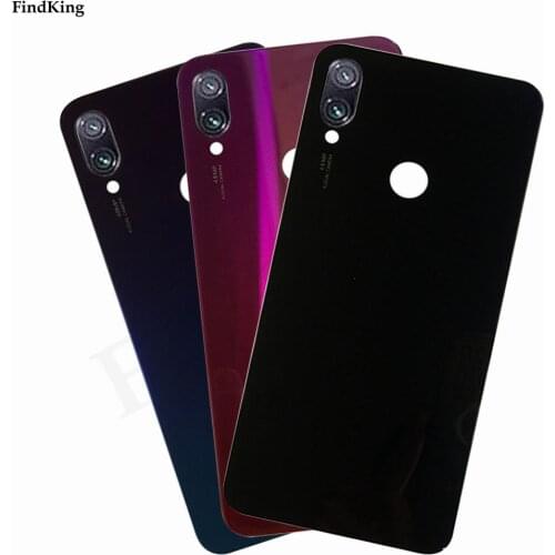 High Quality XIAOMI Back Cover For Xiaomi Redmi Note 7 Battery Cover Rear Glass Battery Door Housing Case Cover With Lens
