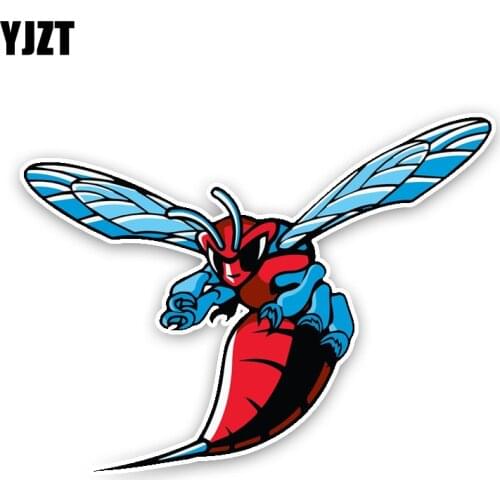 YJZT 16.1CM12.2CM Lovely Cartoon Hornets Colored PVC Car Sticker Graphic Decoration C1-5157