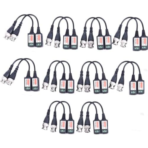 10 pairs of video transceivers balun BNC CCTV camera UTP CAT5
