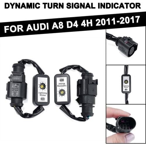 2pcs Add-on Module Wire Harness Dynamic Turn Signal Indicator For Audi A8 D4 4H 2011-2017 Left & Right Tail Light LED Taillight