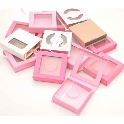 20pcs/lot Wholesale Eyelash Packaging Box Lash Boxes Custom Logo Faux Cils 25mm Mink Lashes Square Package Case With Tray Vendor