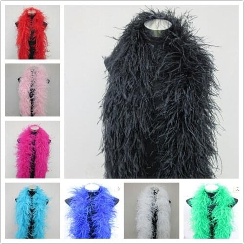 4 Meters/Lot fluffy ostrich feather boa skirt Costumes/Trim for Party/Costume/Shawl/Craft ostrich feather in wedding decorations