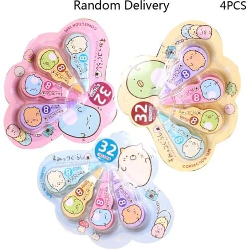 4pcs/pack Kawaii White Out Corrector Correction Tape Stationery School Supplies