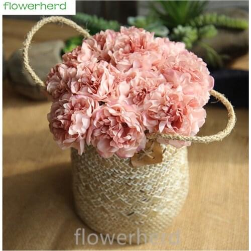 5pcs 26cm Artificial Peony Flower Artificial Wall Plant Wedding Decoration Wedding Decoration Floral Artificial Home Decoration
