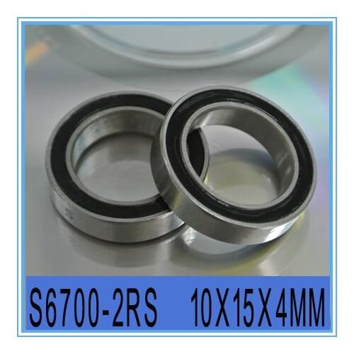 Large Inventory (20pieces/lot)Stainless Radial Bearing S6700-2RS 10X15X4MM Miniature ball Bearings