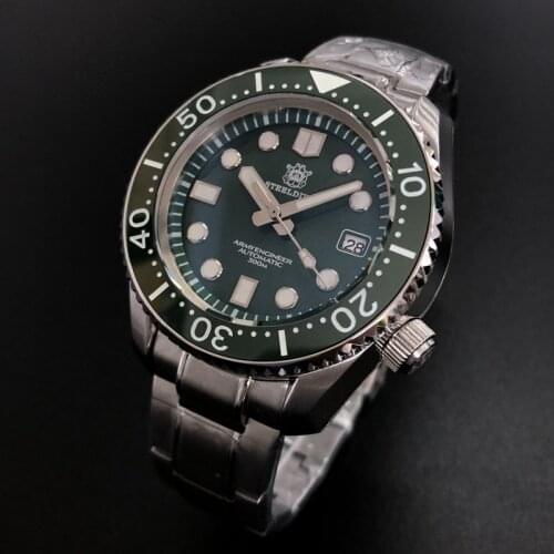 Steeldive Mens Diver Watches Men Automatic Watch Mechanical Wristwatch 300M Water Resistant Luminous NH35 Sapphire Ceramic Bezel