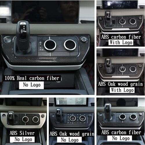 Auto Accessories ABS chrome For Land Rover Defender 110 130 Center Console Air Conditioning Mode Button Frame stickers car goods