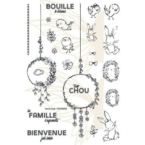 French Clear Stamp for Scrapbooking Transparent Silicone Rubber DIY Photo Album Decor 1124