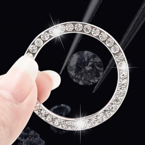 Cars One-Key Engine Start Stop Ignition Push Button Switch Cover Decorative Rhinestone Diamond Crystal Ring Car Parts