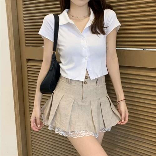 2 Piece Set Women Tops And Dress Set Off-shoulder Blouse Summer Sexy Outfits Korean Style Clothes Cute Girl Suit 2PCS S1