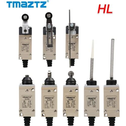 Limit Switch NONC Stainless Steel Wheel Roller Plunger 380V 10A Adjustable Spring Lever Arm Switch IP65 HL