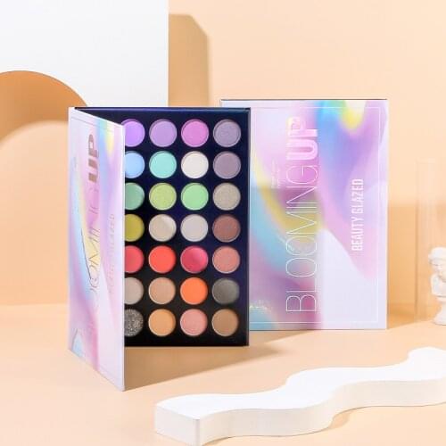 Beauty Glazed 35 Color Matte Glitter EyeShadows Palette Highlight Waterproof Not Blooming Pearlescent Natural Eyeshadow TSLM2