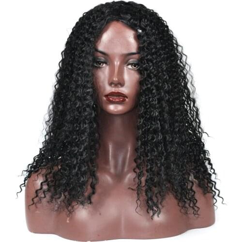 Kinky Curly Long Black Wig High Quality Synthetic Afro Kinky Curly Heat Resistant Glueless Wigs For Black Women