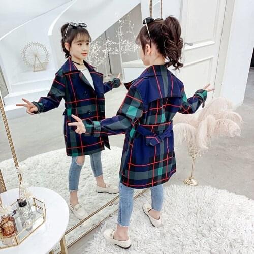 2020 New Fashion Sleeve Casual Girls Jacket Toddler Teens Clothes Children Casual Outerwear Spring Autumn Kids Coats for Girls