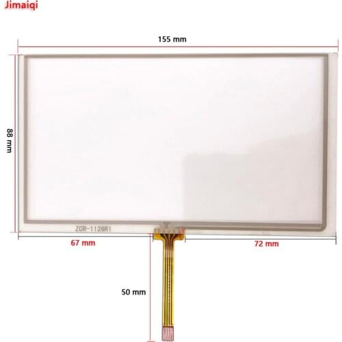 6.2'' inch 4pins car radio Touch Screen for ZCR-1126R1-4 gps resistance Digitizer glass panel lens 155mm*88mm touchpad
